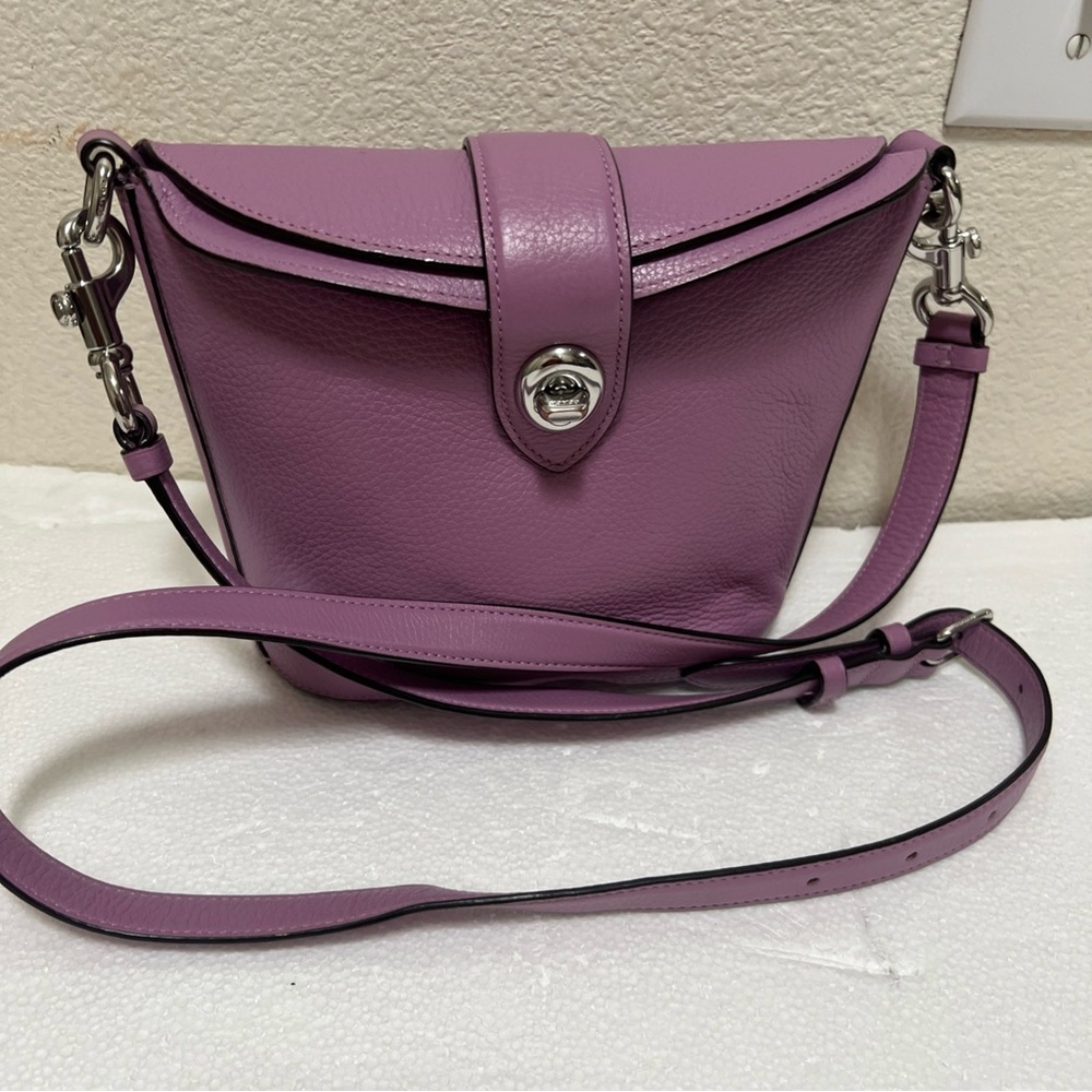 Coach Addie Crossbody Bag in Violet Orchid  Pebble Leather C2814
